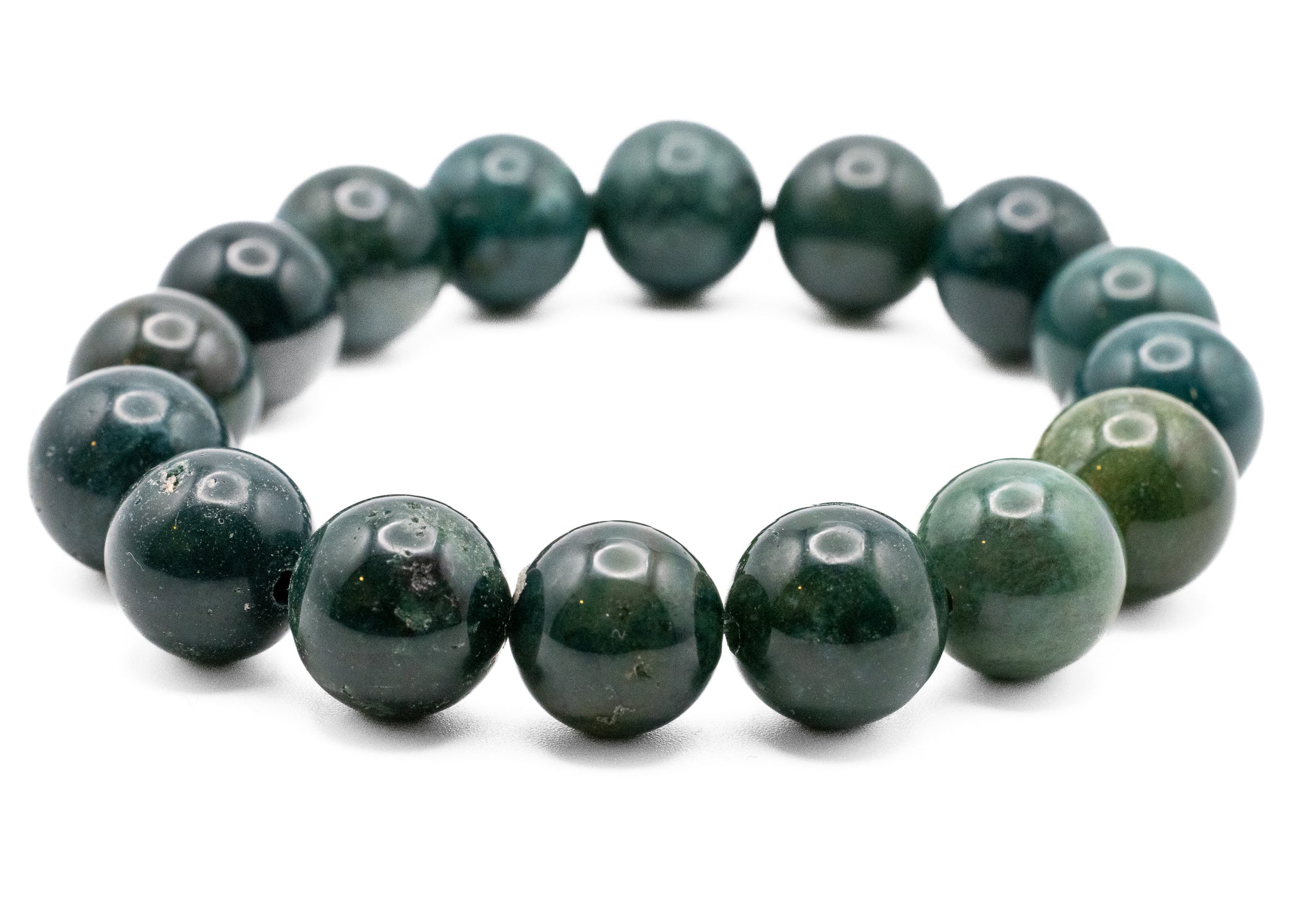 Moss Agate Stretchy