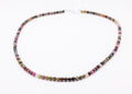 Dainty 18inch Watermelon Tourmaline Necklace With Sterling Silver Findings