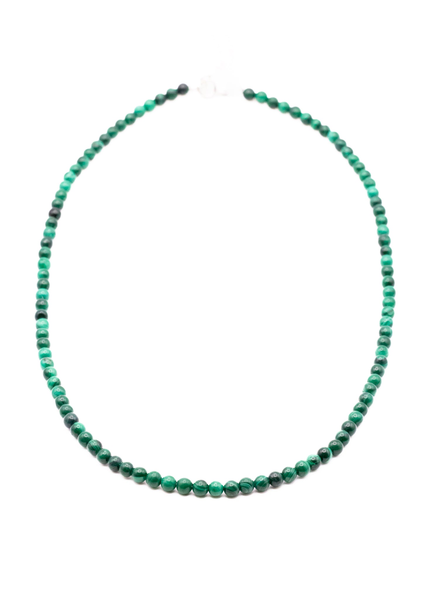 Dainty 17inch Malachite Necklace With Sterling Silver Findings