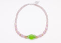 15inch Seaglass Turtle Necklace With Freshwater Pearls, Seaglass, Rose Quartz, and Sterling Silver