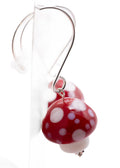Sterling Silver Dangle Mushroom Earrings