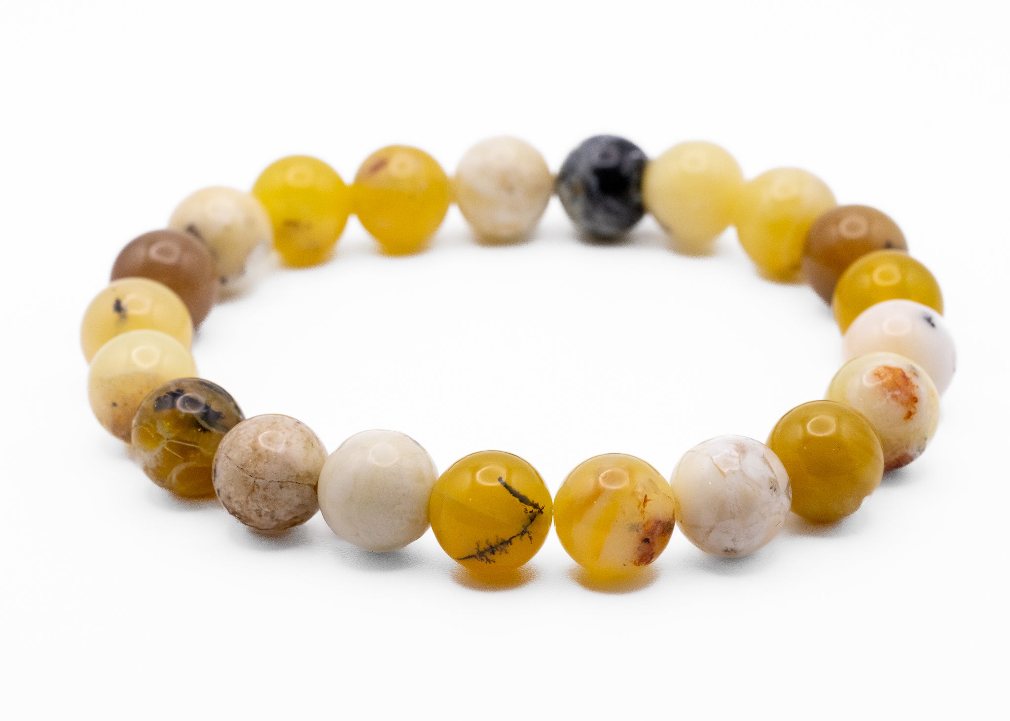 Yellow Honey Opal Stretchy Bracelet