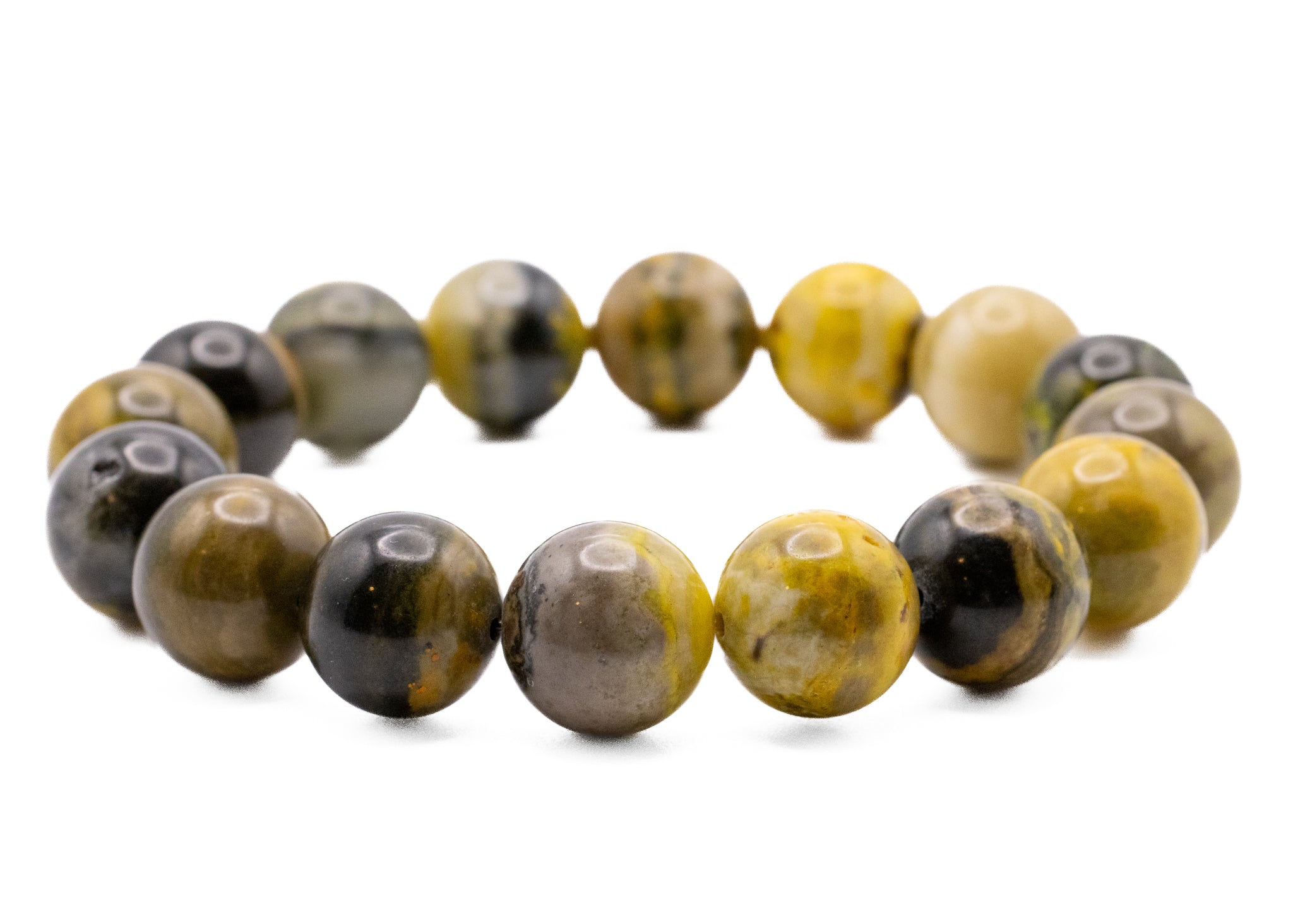 Chunky Bumblebee Jasper Stretchy Bracelet