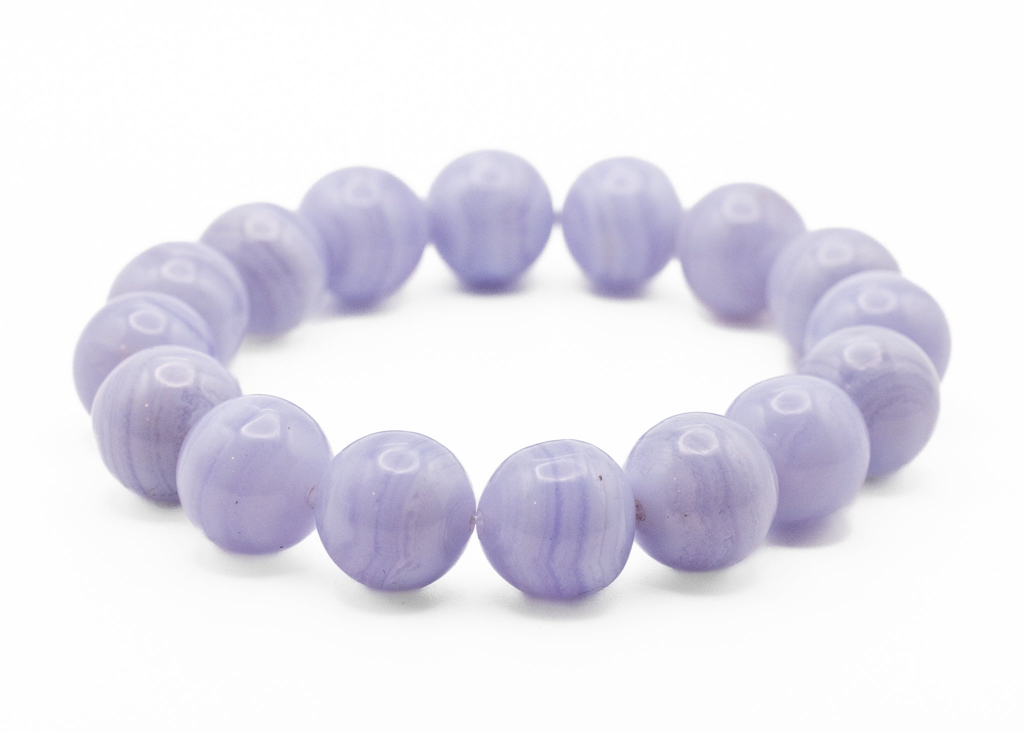 Blue Lace Agate Stretchy Bracelet