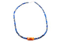 17inch Deep Sea Sediment Jasper And Spiny Oyster Necklace With Sterling Silver Findings