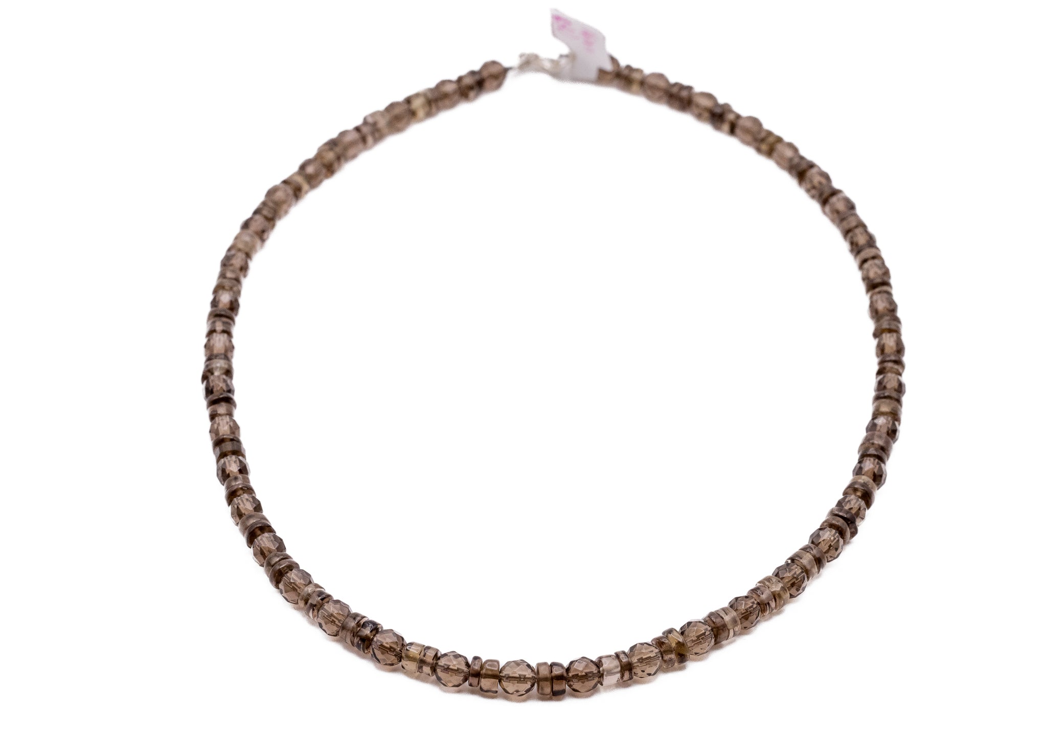 16inch Smoky Quartz Necklace With Sterling Silver Findings