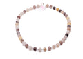 16inch Berry Quartz And Crystal Quartz Necklace With Sterling Silver Findings