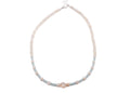 18inch Tourmaline, Mother of Pearl, And Amazonite Necklace With Sterling Silver Findings