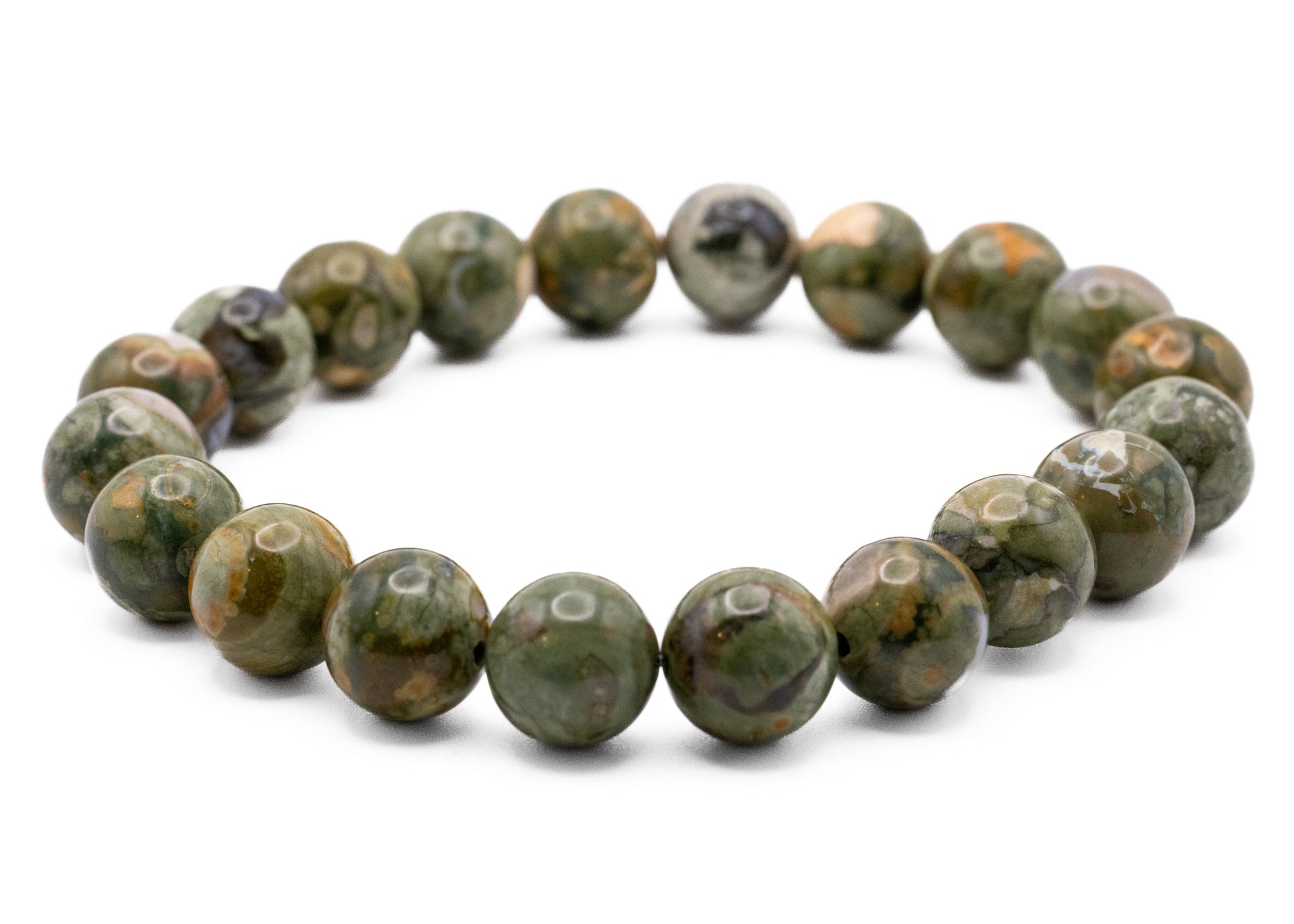 Rainforest Rhyolite Stretchy Bracelet