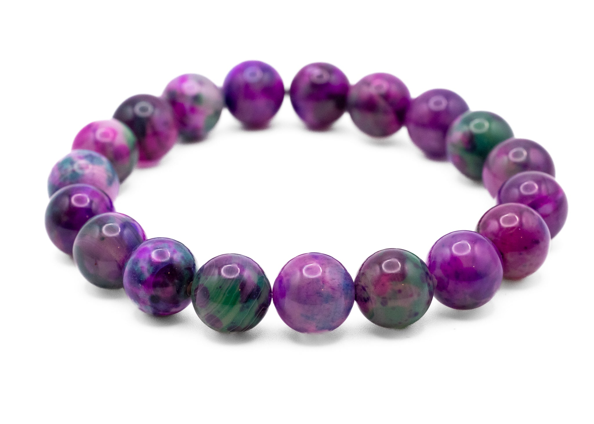 Bird Of Paradise Agate Stretchy Bracelet